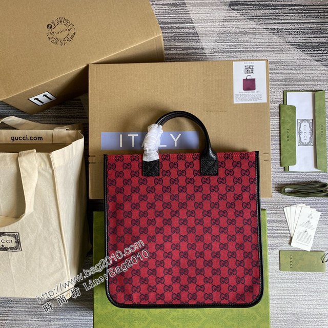 Gucci新款包包 古馳GG Multicolor系列托特包 Gucci經典GG鑽石菱紋圖案購物包 550763  ydg3233
